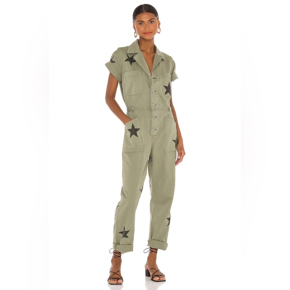 pistola Pants - Pistola Grover Jumpsuit in Royal Honor Green Size Small